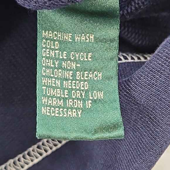 Green Label Lauren Ralph Lauren Hoodie Women's L Navy Blue Y2K Full Zip EUC - Picture 7 of 15